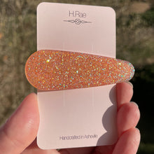 Load image into Gallery viewer, Peach Glitter Barrette
